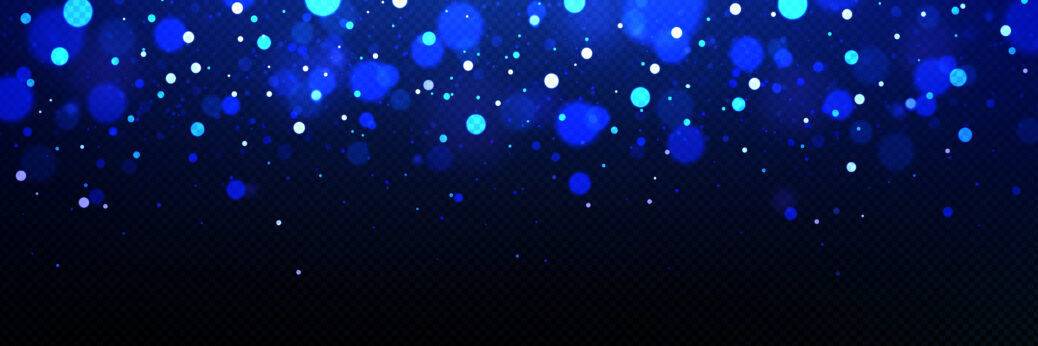 Blue bokeh light effect with sparkle shimmer png